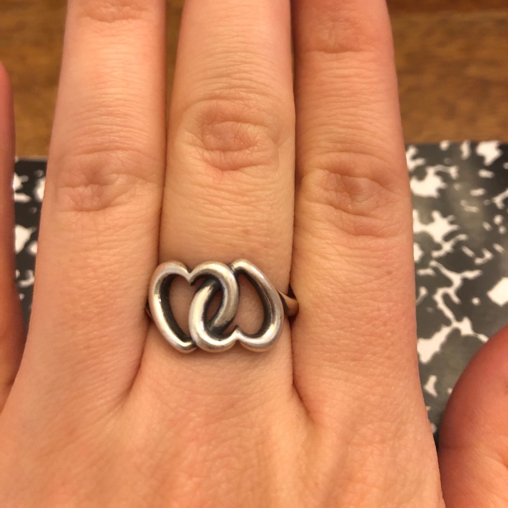 James Avery Double-Heart Sterling Silver Ring